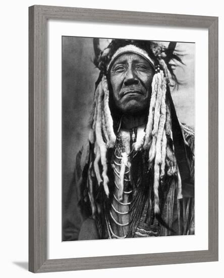 Cheyenne Chief, C1910-Edward S^ Curtis-Framed Photographic Print