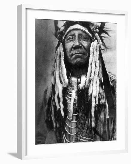 Cheyenne Chief, C1910-Edward S^ Curtis-Framed Photographic Print