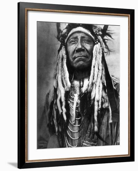 Cheyenne Chief, C1910-Edward S^ Curtis-Framed Photographic Print