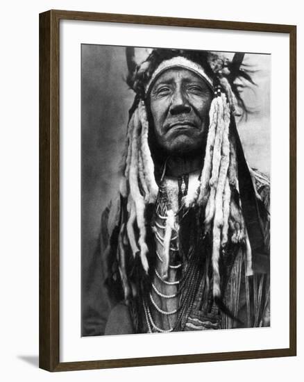 Cheyenne Chief, C1910-Edward S^ Curtis-Framed Photographic Print