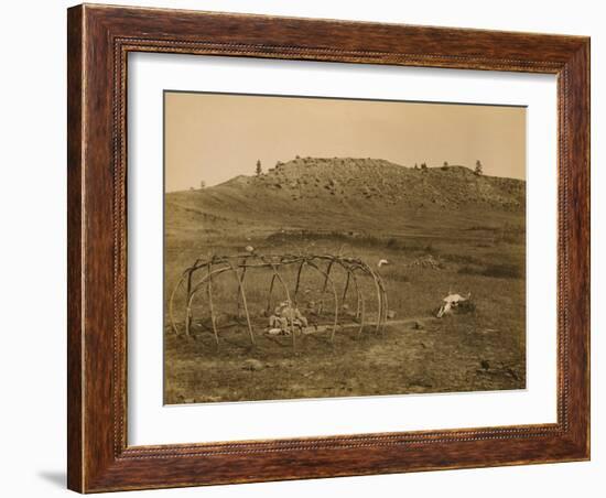 Cheyenne Indian Sweat Lodge Frame, 1910-Science Source-Framed Giclee Print