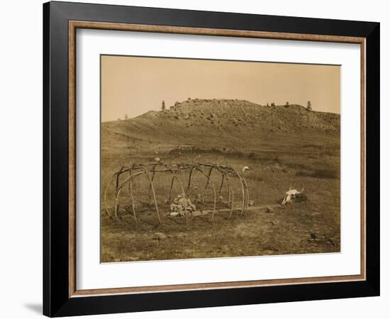 Cheyenne Indian Sweat Lodge Frame, 1910-Science Source-Framed Giclee Print