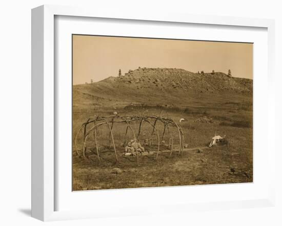 Cheyenne Indian Sweat Lodge Frame, 1910-Science Source-Framed Giclee Print