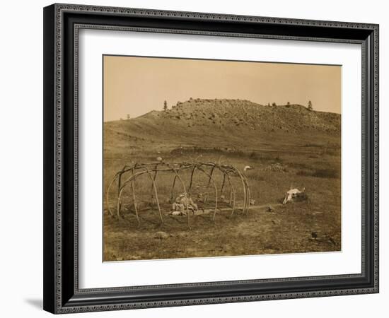 Cheyenne Indian Sweat Lodge Frame, 1910-Science Source-Framed Giclee Print