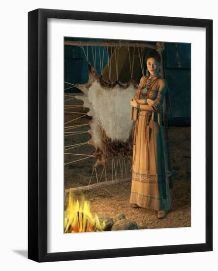 Cheyenne Lady-Atelier Sommerland-Framed Art Print