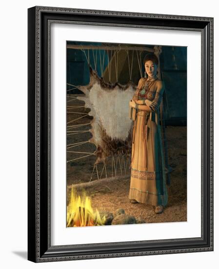 Cheyenne Lady-Atelier Sommerland-Framed Art Print