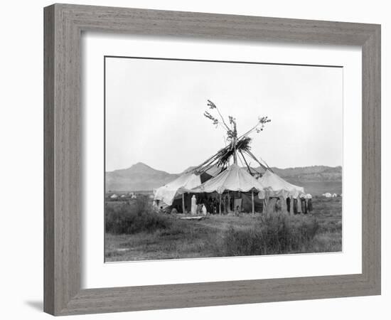 Cheyenne Sun Dance, c1910-Edward S. Curtis-Framed Giclee Print