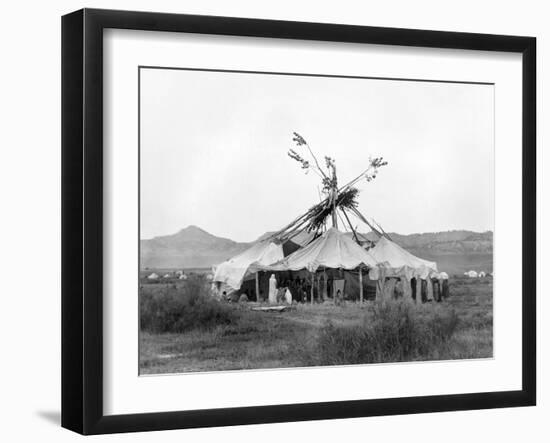 Cheyenne Sun Dance, c1910-Edward S. Curtis-Framed Giclee Print