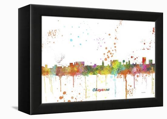 Cheyenne Wyoming Skyline-Marlene Watson-Framed Premier Image Canvas