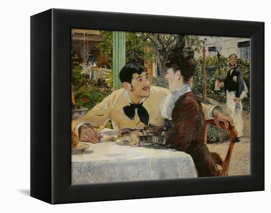 Chez le Pere Lathuille (At Pere Lathuille's)-Edouard Manet-Framed Premier Image Canvas