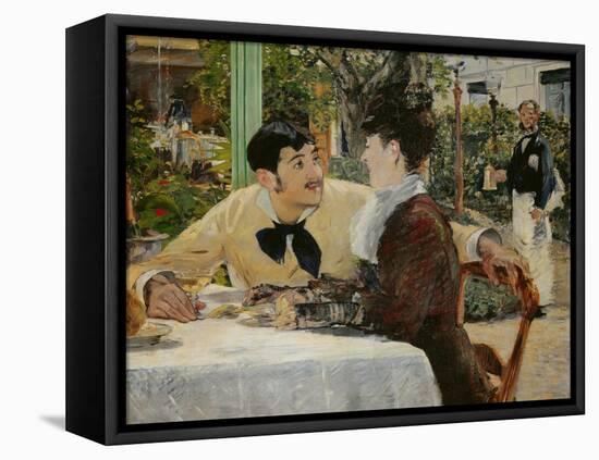 Chez le Pere Lathuille (At Pere Lathuille's)-Edouard Manet-Framed Premier Image Canvas