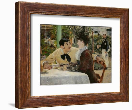 Chez le Pere Lathuille (At Pere Lathuille's)-Edouard Manet-Framed Giclee Print