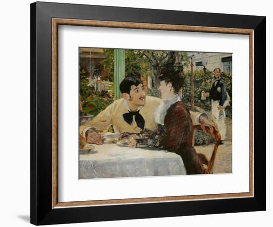 Chez le Pere Lathuille (At Pere Lathuille's)-Edouard Manet-Framed Giclee Print