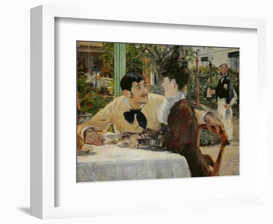 Chez le Pere Lathuille (At Pere Lathuille's)-Edouard Manet-Framed Giclee Print