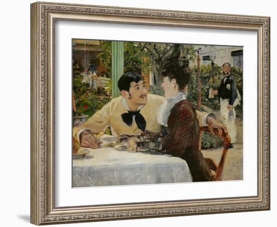 Chez le Pere Lathuille (At Pere Lathuille's)-Edouard Manet-Framed Giclee Print