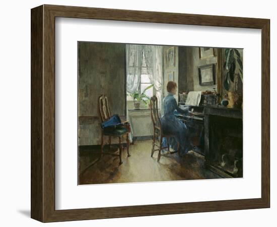 Chez Moi, 1887 (Oil on Canvas)-Harriet Backer-Framed Giclee Print