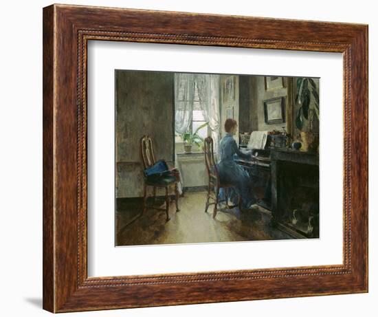 Chez Moi, 1887 (Oil on Canvas)-Harriet Backer-Framed Giclee Print