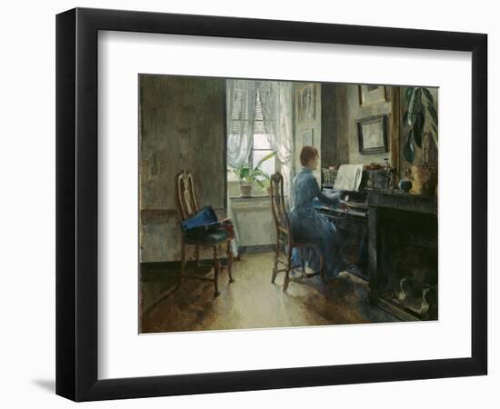 Chez Moi, 1887 (Oil on Canvas)-Harriet Backer-Framed Giclee Print