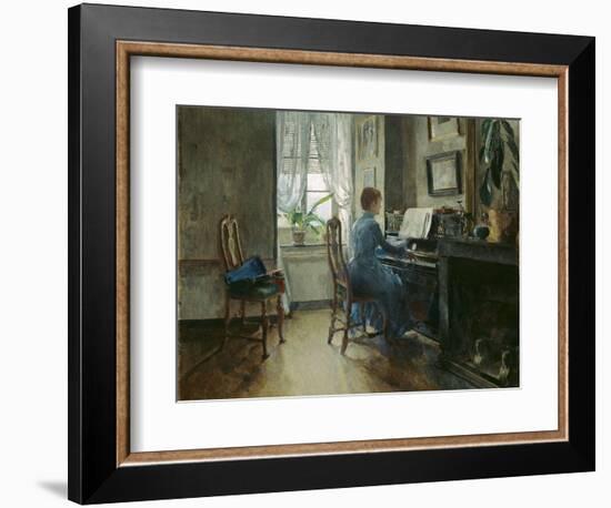 Chez Moi, 1887 (Oil on Canvas)-Harriet Backer-Framed Giclee Print