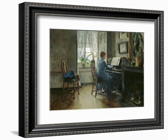 Chez Moi, 1887 (Oil on Canvas)-Harriet Backer-Framed Giclee Print