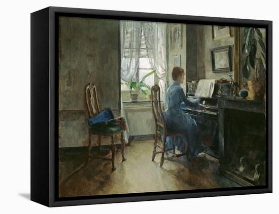 Chez Moi, 1887 (Oil on Canvas)-Harriet Backer-Framed Premier Image Canvas