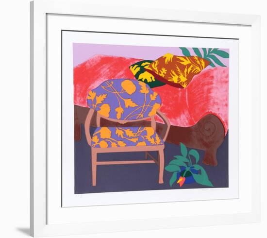 Chez-Hunt Slonem-Framed Serigraph