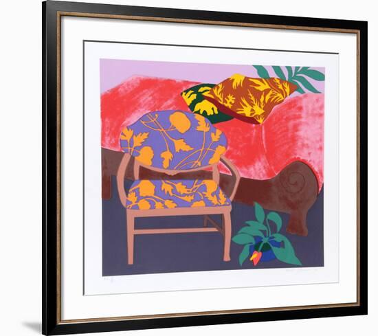 Chez-Hunt Slonem-Framed Serigraph