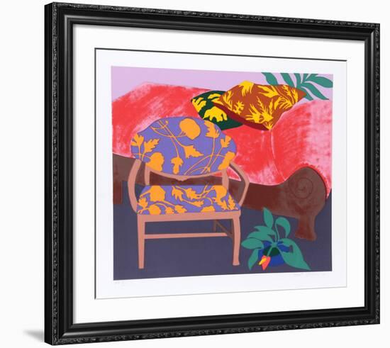 Chez-Hunt Slonem-Framed Serigraph