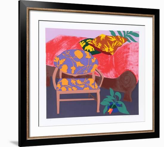 Chez-Hunt Slonem-Framed Serigraph