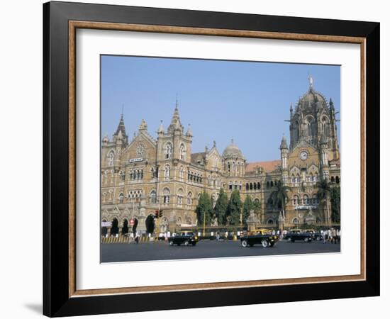 Chhatrapati Shivaji Terminus Railway Station, Unesco World Heritage Site, Mumbai-Tony Waltham-Framed Photographic Print