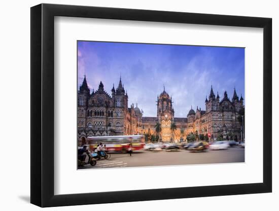 Chhatrapati Shivaji Terminus (Victoria Terminus), UNESCO World Heritage Site-Alex Robinson-Framed Photographic Print