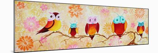 Chi Omega Owl Painting-Megan Aroon Duncanson-Mounted Giclee Print