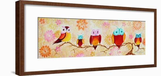 Chi Omega Owl Painting-Megan Aroon Duncanson-Framed Giclee Print