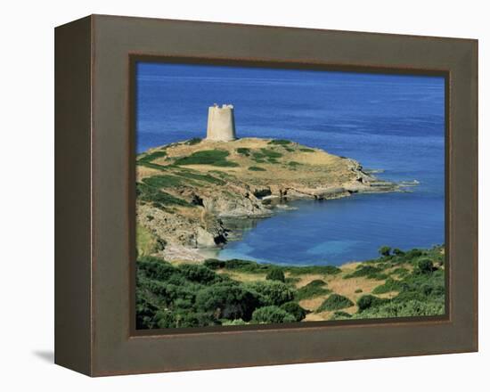 Chia Beach, South Coast, Sardinia, Italy, Mediterranean, Europe-Bruno Morandi-Framed Premier Image Canvas