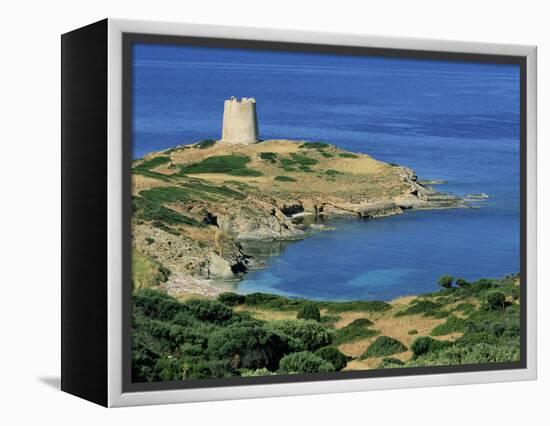 Chia Beach, South Coast, Sardinia, Italy, Mediterranean, Europe-Bruno Morandi-Framed Premier Image Canvas