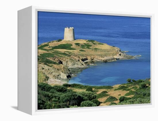 Chia Beach, South Coast, Sardinia, Italy, Mediterranean, Europe-Bruno Morandi-Framed Premier Image Canvas