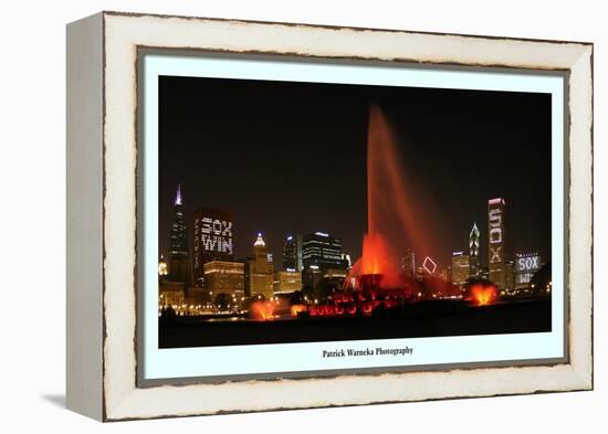 Chiago skyline Chicago White Sox  win-Patrick  J. Warneka-Framed Premier Image Canvas