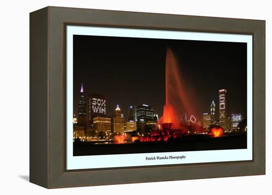 Chiago skyline Chicago White Sox  win-Patrick  J. Warneka-Framed Premier Image Canvas