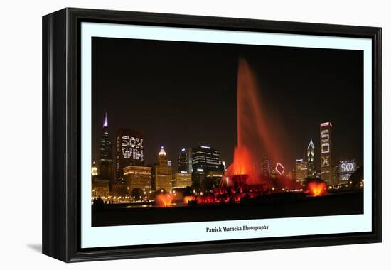 Chiago skyline Chicago White Sox  win-Patrick  J. Warneka-Framed Premier Image Canvas