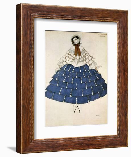 Chiarina, Design for a Costume for the Ballet Carnival Composed by Robert Schumann, 1919-Leon Bakst-Framed Giclee Print