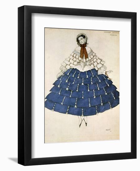 Chiarina, Design for a Costume for the Ballet Carnival Composed by Robert Schumann, 1919-Leon Bakst-Framed Giclee Print