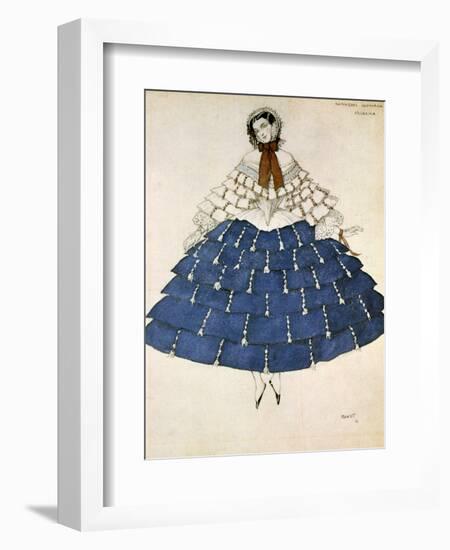 Chiarina, Design for a Costume for the Ballet Carnival Composed by Robert Schumann, 1919-Leon Bakst-Framed Giclee Print