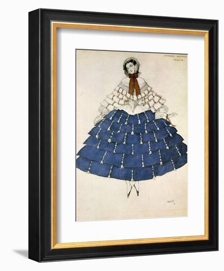 Chiarina, Design for a Costume for the Ballet Carnival Composed by Robert Schumann, 1919-Leon Bakst-Framed Giclee Print