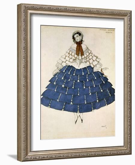 Chiarina, Design for a Costume for the Ballet Carnival Composed by Robert Schumann, 1919-Leon Bakst-Framed Giclee Print