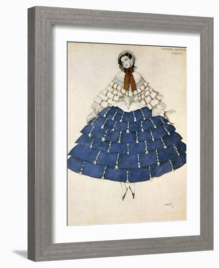 Chiarina, Design for a Costume for the Ballet Carnival Composed by Robert Schumann, 1919-Leon Bakst-Framed Giclee Print