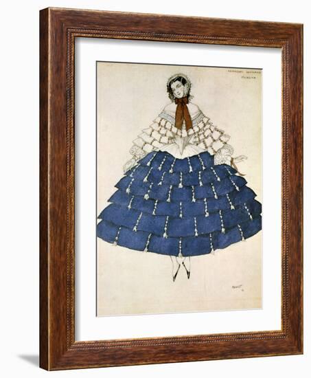 Chiarina, Design for a Costume for the Ballet Carnival Composed by Robert Schumann, 1919-Leon Bakst-Framed Giclee Print