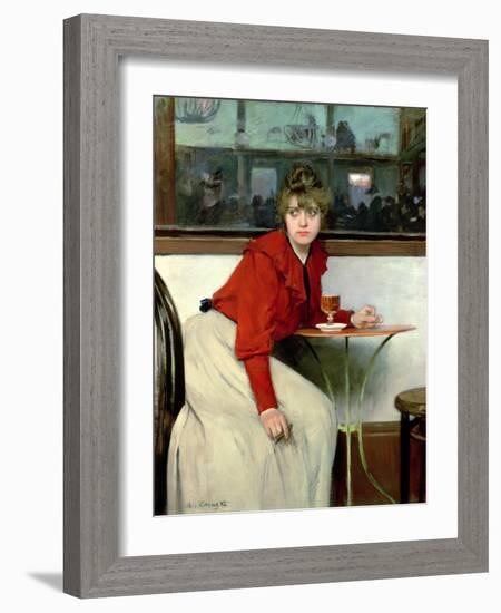 Chica in a Bar, 1892-Ramon Casas i Carbo-Framed Giclee Print