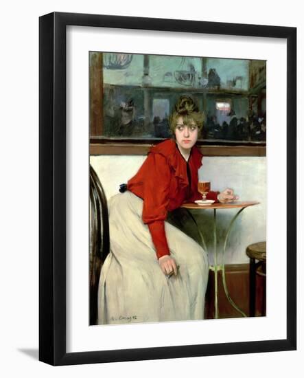 Chica in a Bar, 1892-Ramon Casas i Carbo-Framed Giclee Print