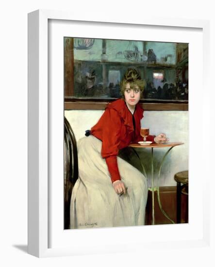 Chica in a Bar, 1892-Ramon Casas i Carbo-Framed Giclee Print