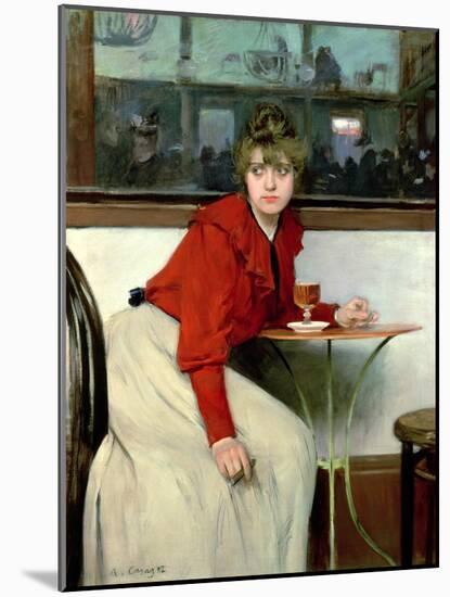Chica in a Bar, 1892-Ramon Casas i Carbo-Mounted Giclee Print